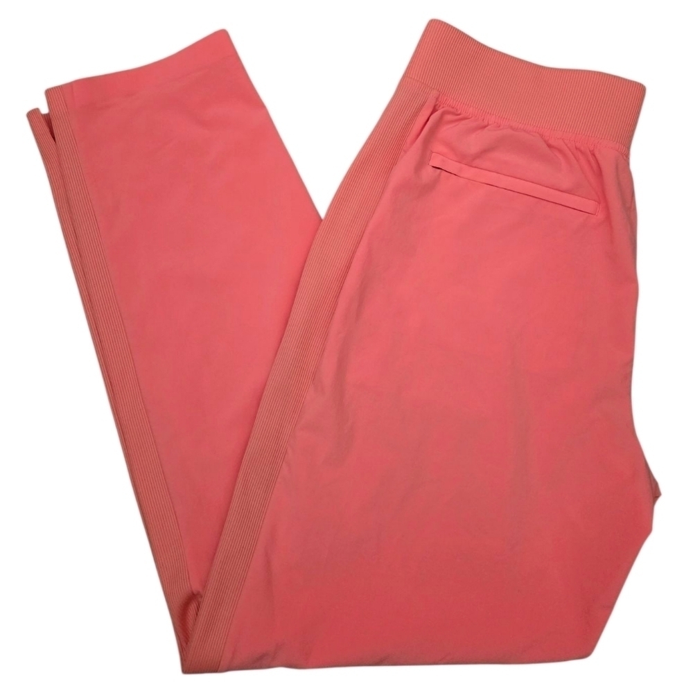 Athleta Brooklyn Ankle Pant Coral Pink Stretch Travel Pants Size 6 - Picture 9 of 11